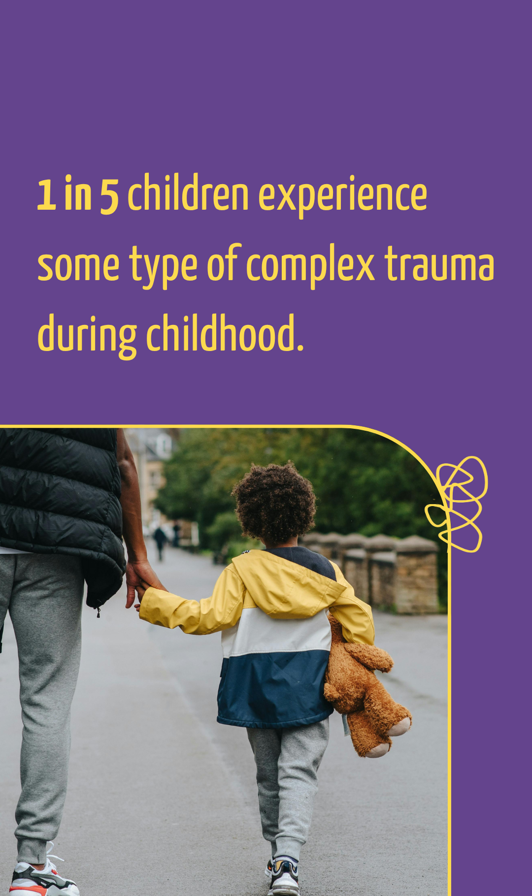 1 in 5 children experience some type of complex trauma during childhood.