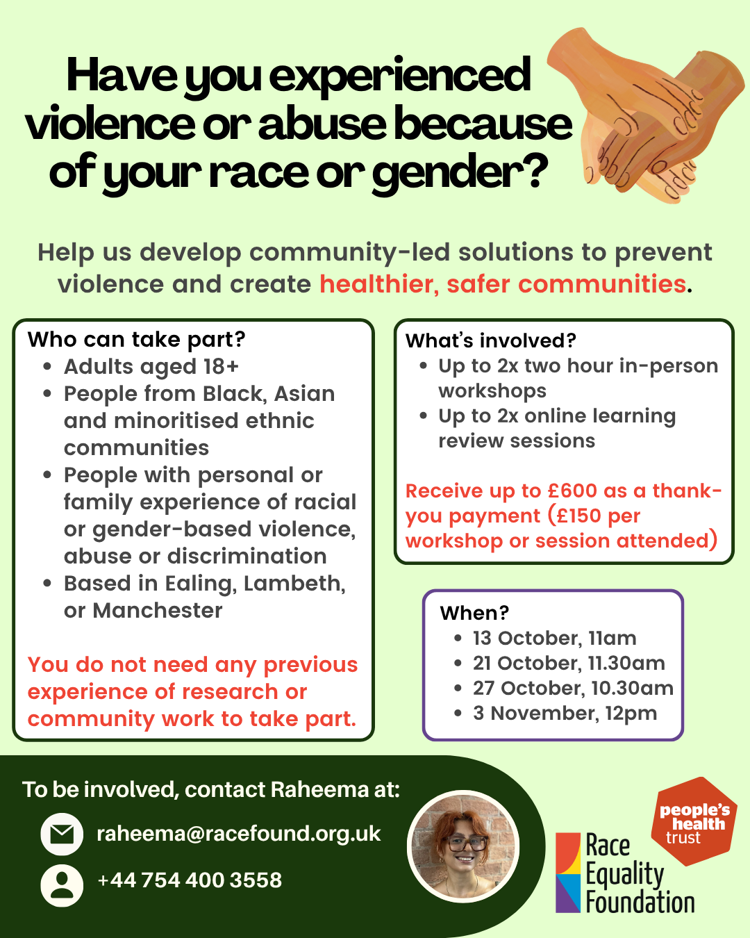 PHT recruitment leaflet
